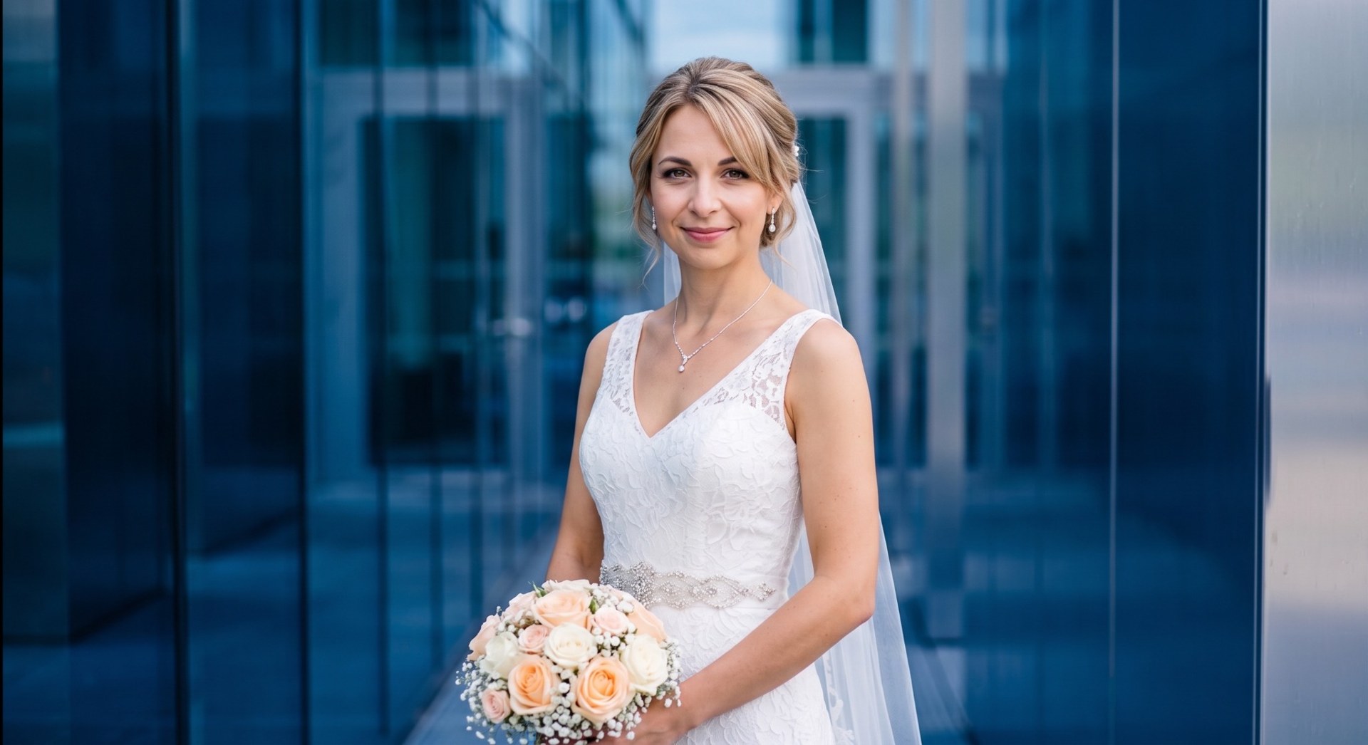 Natural bridal portrait